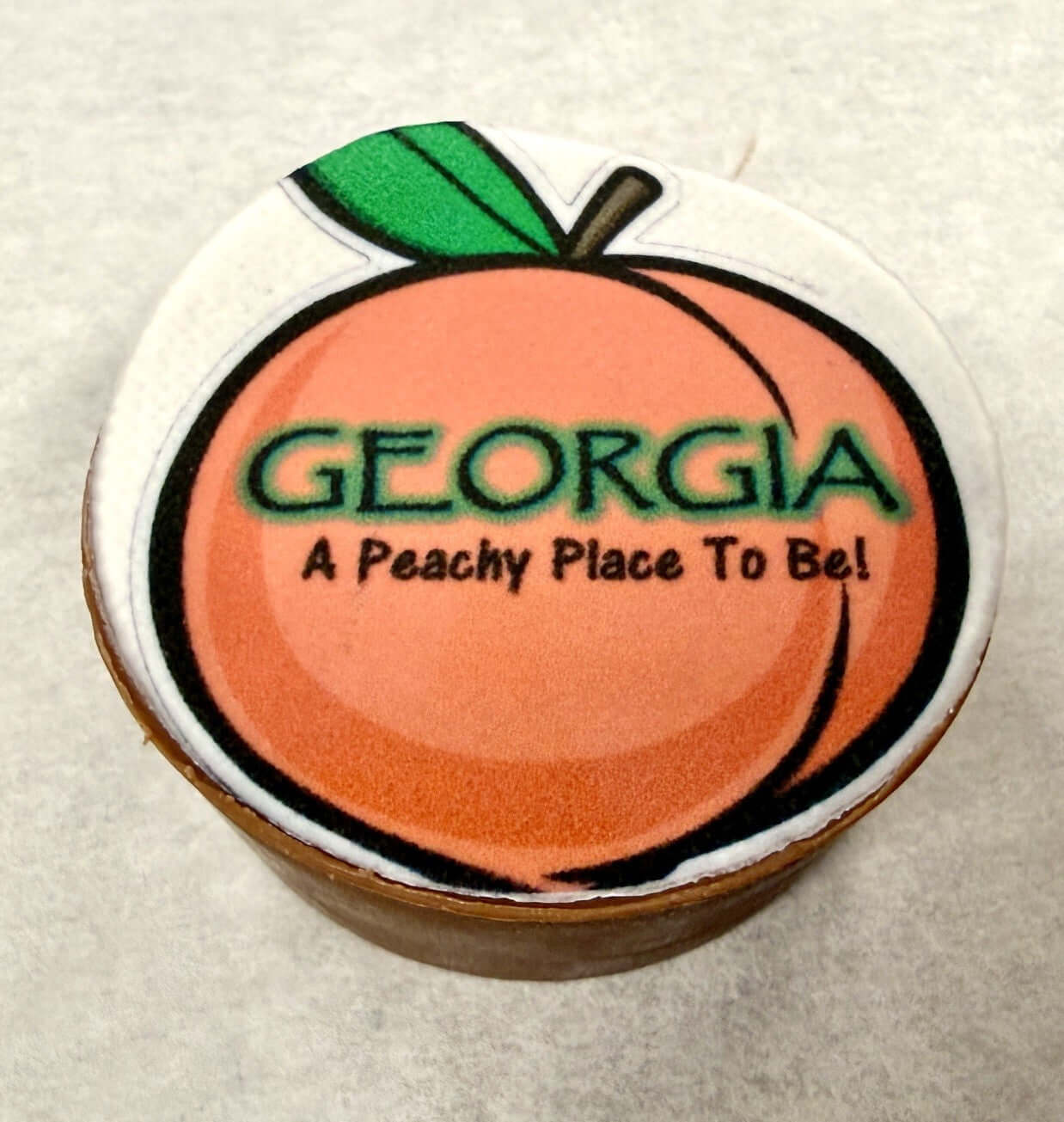 Georgia Peach Chocolate-Dipped Oreo with Edible Image