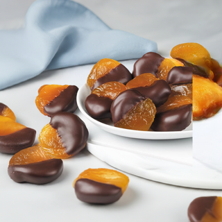 Gluten Free Dairy Free Chocolate Covered Apricots - Chamberlains Chocolate