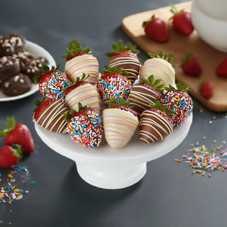 Happy Birthday Chocolate Covered Strawberries - Chamberlains Chocolate Factory