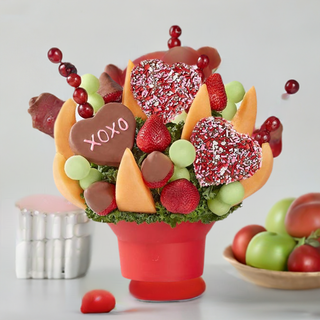 Hearts & Kisses Fruit Bouquet - Great Mother's Day Gift - Chamberlains Chocolate Factory & Cafe