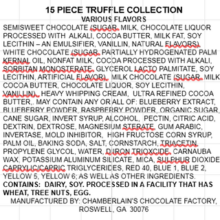 Handcrafted Chocolate Truffles 15-Piece Gift Box