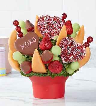 Hearts & Kisses Fruit Bouquet - Chamberlains Chocolate Factory & Cafe