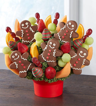 Jolly Gingerbread Chocolate Covered Fruit Bouquet - Chamberlains Chocolate Factory & Cafe