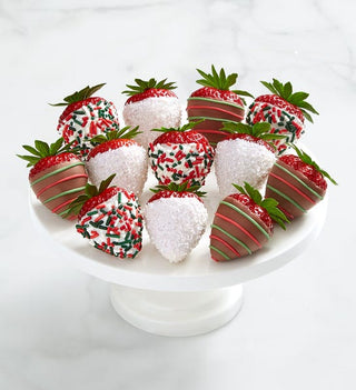 Gourmet Christmas Chocolate Covered Strawberries - Chamberlains Chocolate Factory & Cafe