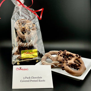 Chocolate Covered Pretzels Knots - Chamberlains Chocolate Factory & Cafe