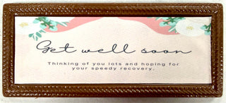 Large Get Well Soon Hand Made Chocolate Bar elegantly packaged wishing for a speedy recovery