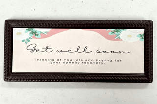 Large Get Well Soon Hand Made Chocolate Bar elegantly packaged wishing for a speedy recovery