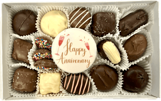 Happy Anniversary Chocolate Dipped Oreo & Assorted Chocolates Gift Box