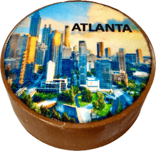 Atlanta Skyline Chocolate-Dipped Oreo with Edible Image Gift Box