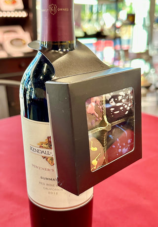 Wine Accompaniment Four Piece Truffles In Bottle Box - Chamberlains Chocolate Factory & Cafe