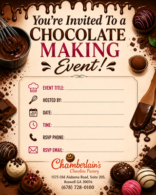 Digital Chocolate Making Invitation