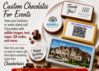 Custom Chocolate Logo Bars Printed Images on Chocolate Atlanta