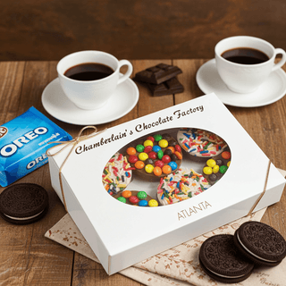 Chocolate-Dipped Oreos with M&Ms & Sprinkles 6 Pack Gift Box