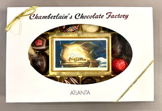 Easter Chocolate Bar and Assorted Chocolates in a decorative box from Chamberlain's Chocolate Factory, Atlanta.