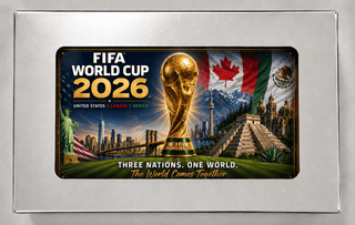 FIFA World Cup Soccer 2026 Solid Chocolate Bar with Image