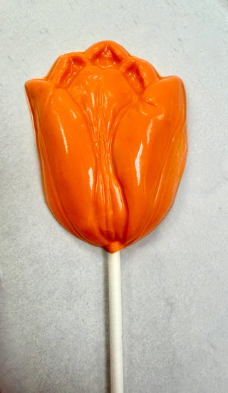 Chocolate Hand Molded Tulip Lollipops