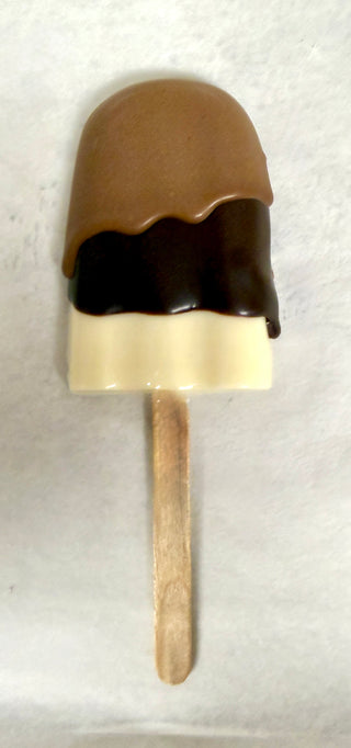 Hand Molded Milk Dark White Chocolate Popsicle