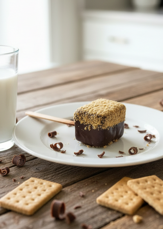 Jumbo Marshmallow with Dark Chocolate and Graham Cracker Crumbs