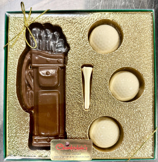 Handcrafted Chocolate Golf Bag, Balls & Tee Set Gift Box — Atlanta
