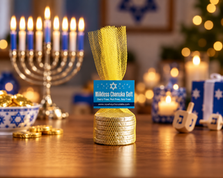 Vegan Dairy-Free Chocolate Gelt – 6 Hanukkah Coins Chamberlains Chocolate Factory
