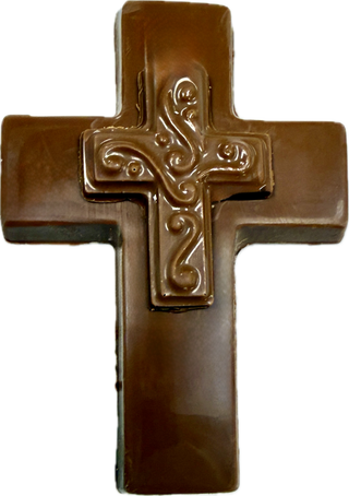 Hand-Molded Solid Chocolate Double Cross — Gift Boxed