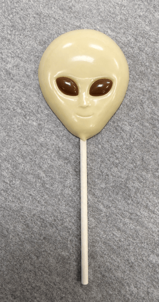 White Chocolate Alien Halloween Lollipop