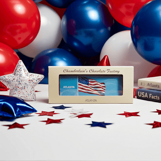Hand Molded Chocolate Bar with American Flag Gift Boed