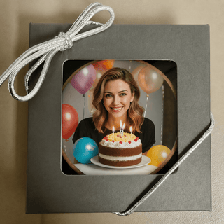 Custom Chocolate-Dipped Oreos with Your Photo — Dozen in elegant packaging for celebrations.