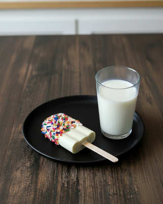 White Chocolate Hand Molded Popsicle With Sprinkles Gift Packaged
