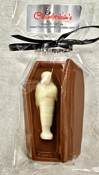 Chocolate Halloween Coffins with Mummies