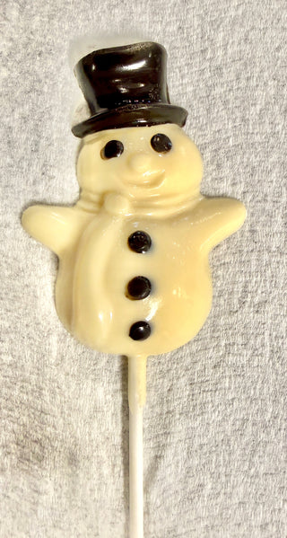 Snowman Handmade Chocolate Lollipop