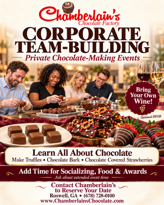 Corporate Team Building Private Chocolate Making Event Workshop Atlanta Chamberlains Chocolate Roswell Georgia
