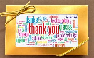Thank You Business Card Chocolate Bar Gift Boxed