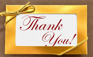 Thank You Business Card Chocolate Bar Gift Boxed