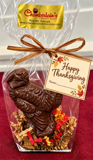 Handmade Solid Chocolate Turkey Thanksgiving Place Gift Dark Chocolate Chamberlains
