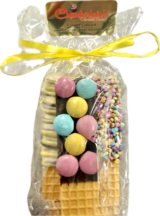 Chocolate dipped Sugar Wafers With Toppings