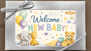 New Baby Solid Chocolate Bar with Image Gift Boxed