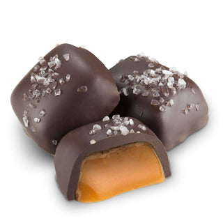 Vegan Dark Chocolate Sea Salt Caramels Allergen Friendly Bag