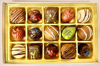 Fifteen Piece Hand Made Chocolate Truffles - Chamberlains Chocolate Factory & Cafe