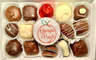 Georgia Peach Chocolate Molded Oreo®️ and Assortment Box - Chamberlains Chocolate Factory & Cafe
