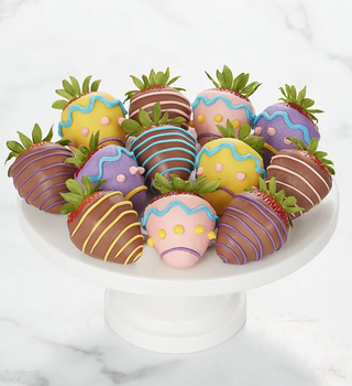 Easter Egg Dipped Strawberries - Chamberlains Chocolate Factory & Cafe