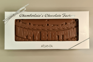 Happy Birthday Hand-Crafted Solid Chocolate Bar