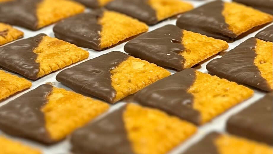 Milk Chocolate Hand Dipped Cheeze Its – Chamberlains Chocolate Factory ...
