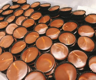 Vegan allergen-friendly dairy-free chocolate cups handcrafted at Chamberlain's peanut-free studio in Roswell GA