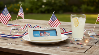 Hand Molded Chocolate Bar with American Flag Gift Boed